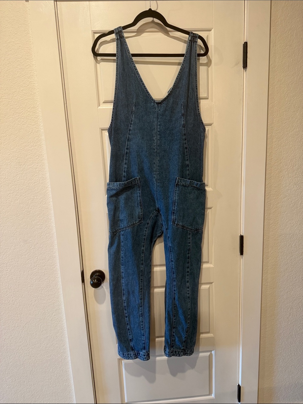 We The Free Denim Utility Jumpsuit in Blue
